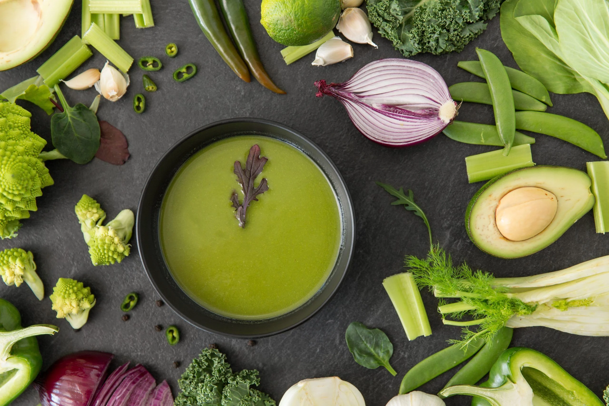Cleansing Vegetable Soup with Avocado