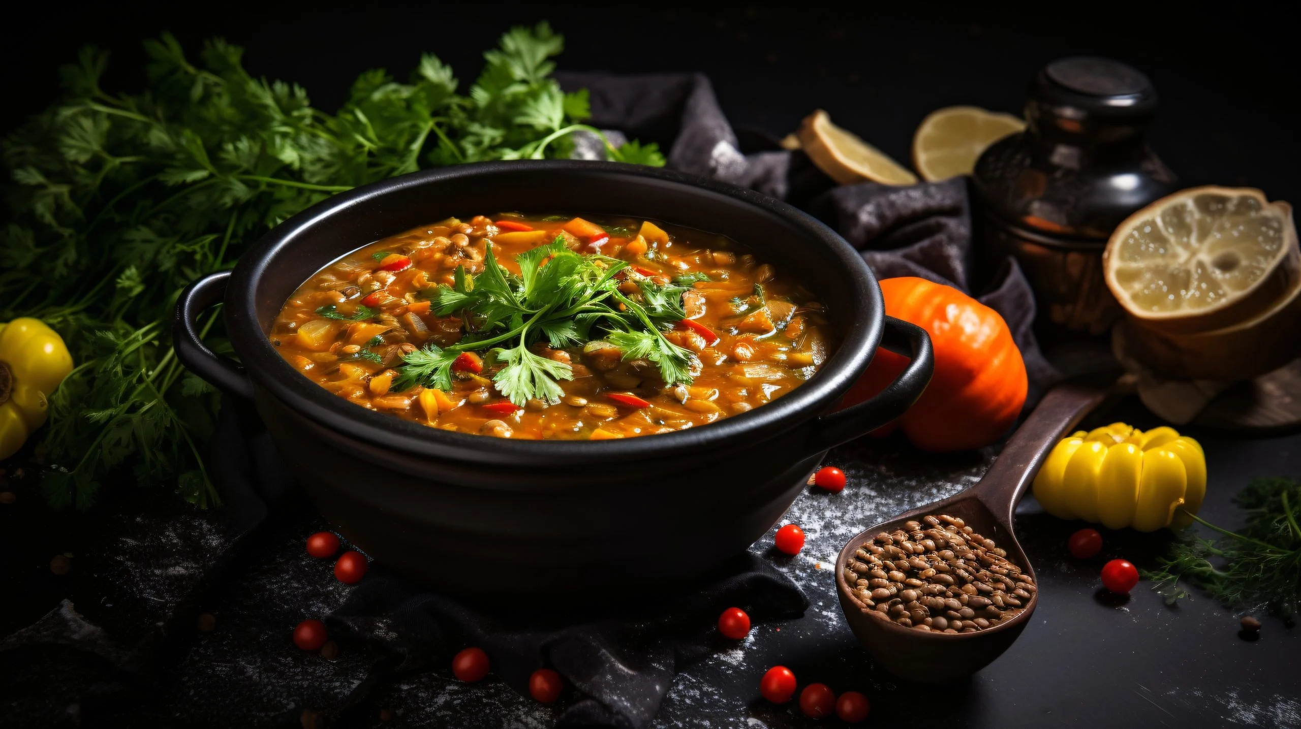 Spiced Lentil & Vegetable Soup